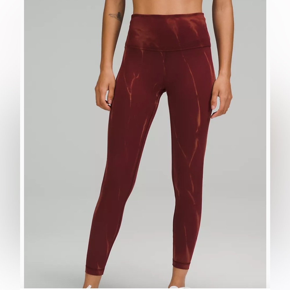 Lululemon Wunder Train HR Crop 23” Fade Color-Red Merlot w/Dye Size-12 NWT - Picture 3 of 12